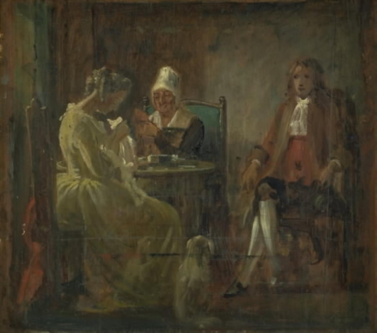 Wizyta zalotnika. Garnitury z czasów Holberga autorstwa Wilhelm Marstrand