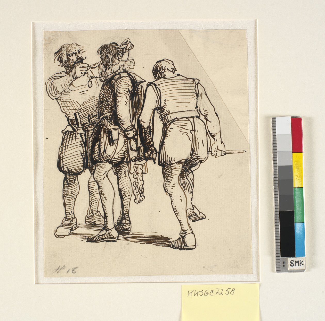 Grupa z Rosenkrantzem t.h. na powyższym rysunku (kksgb7257) autorstwa Wilhelm Marstrand