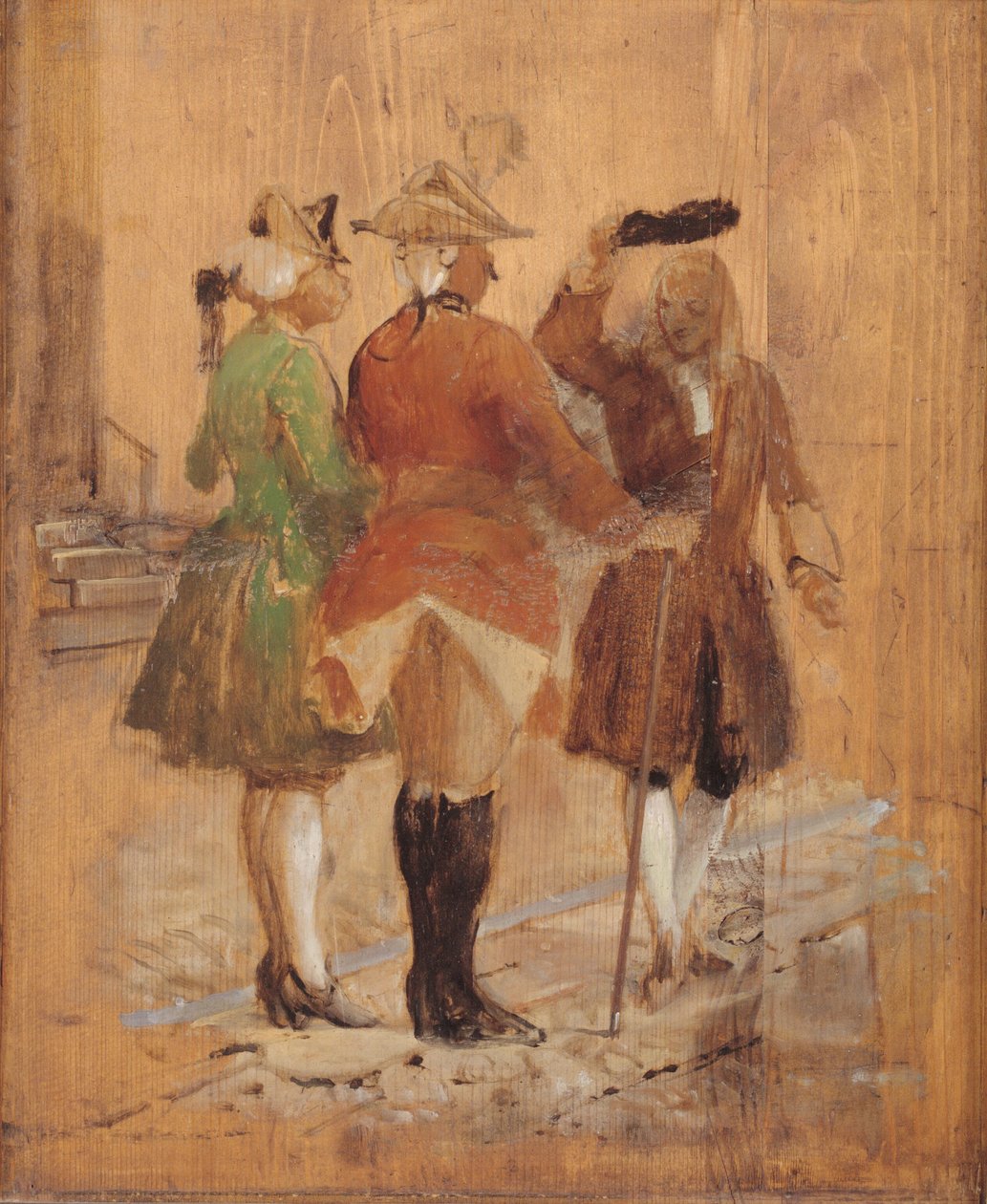 Holberg schodzi z drogi dla Jacoba von Thyboe i Jeana de France autorstwa Wilhelm Marstrand