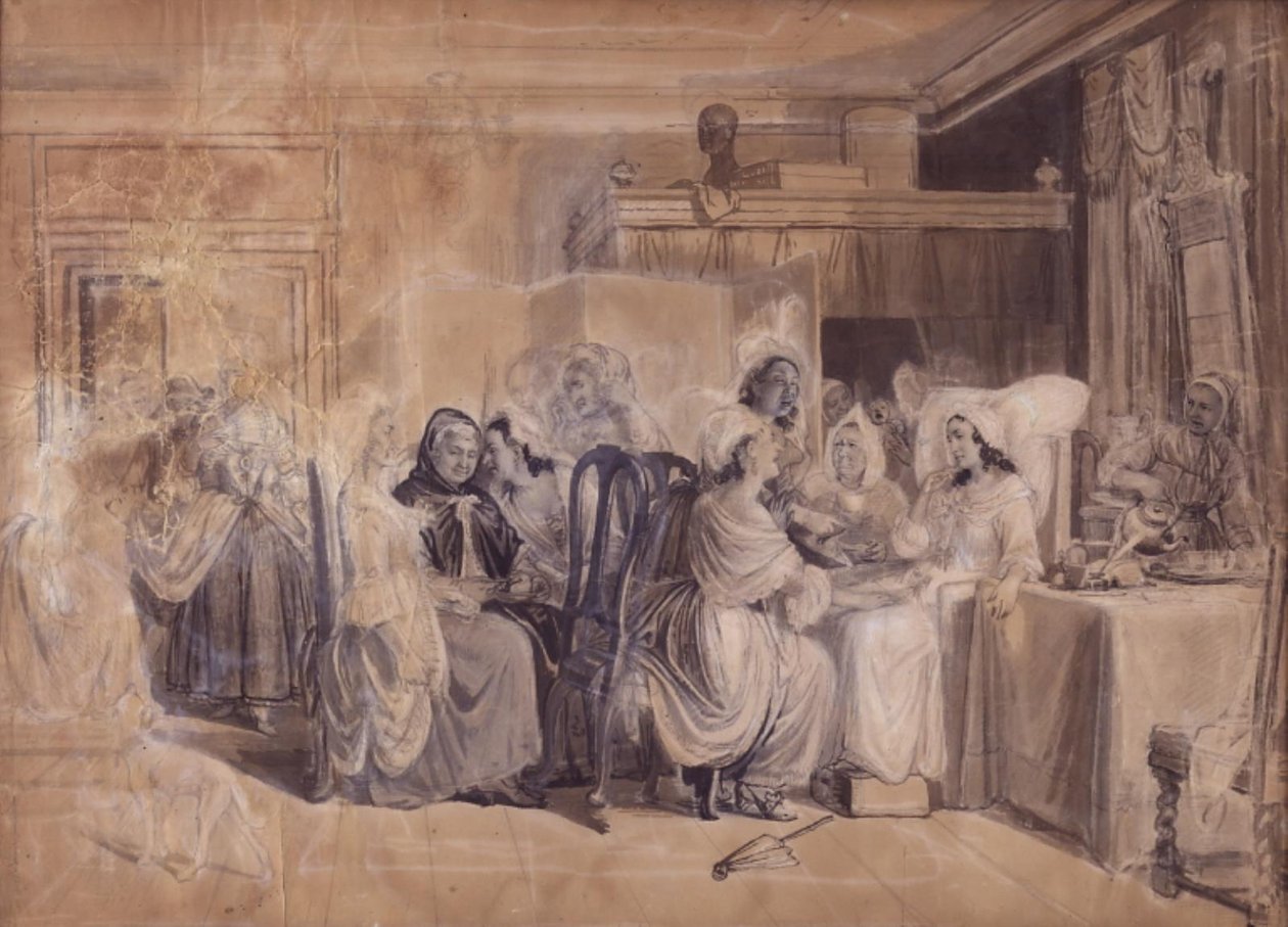 Tektura do "Pokoju położniczego" autorstwa Wilhelm Marstrand