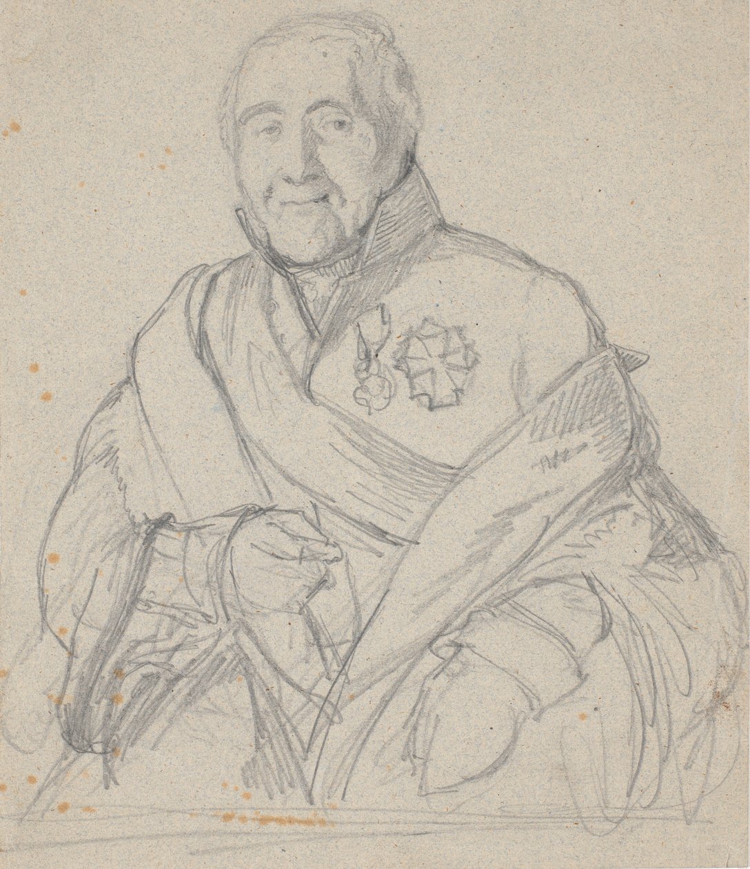 Studium portretowe Tajnego Radnego Bornemanna autorstwa Wilhelm Marstrand