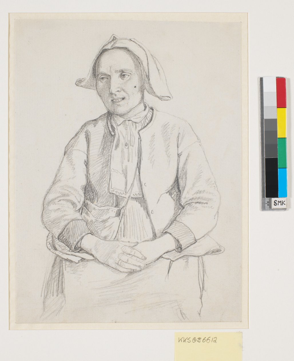 Siedząca Szwedka, kawałek kolana autorstwa Wilhelm Marstrand