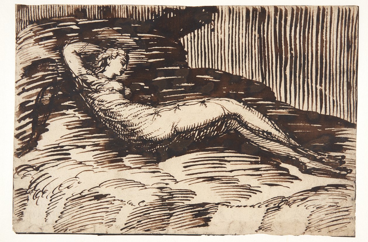 Siedzący szwedzki wędrowiec autorstwa Wilhelm Marstrand