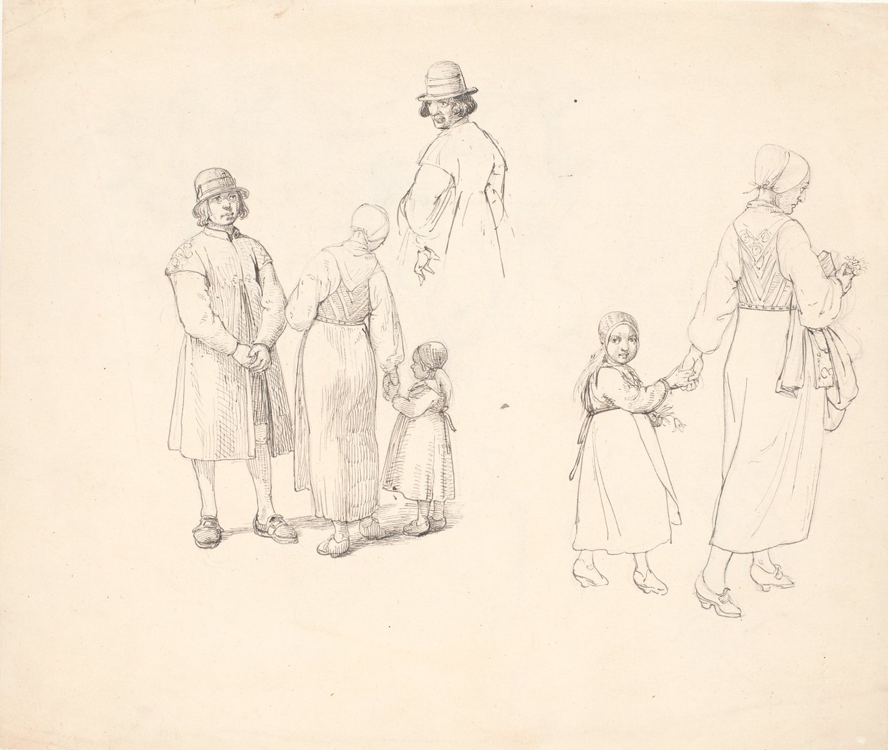 Czasopismo studyjne z Dalarfolk autorstwa Wilhelm Marstrand