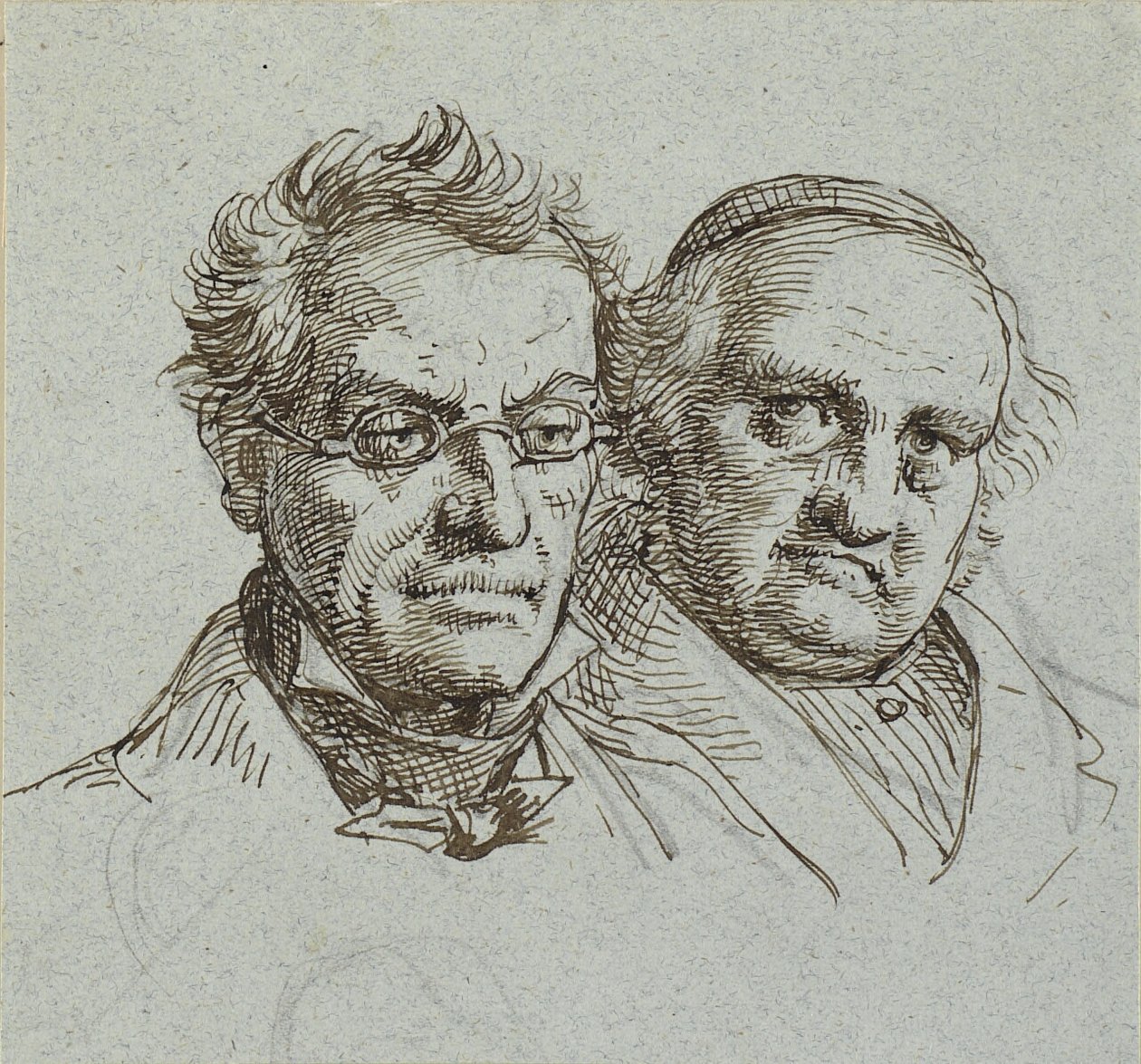 Dwie męskie głowy autorstwa Wilhelm Marstrand