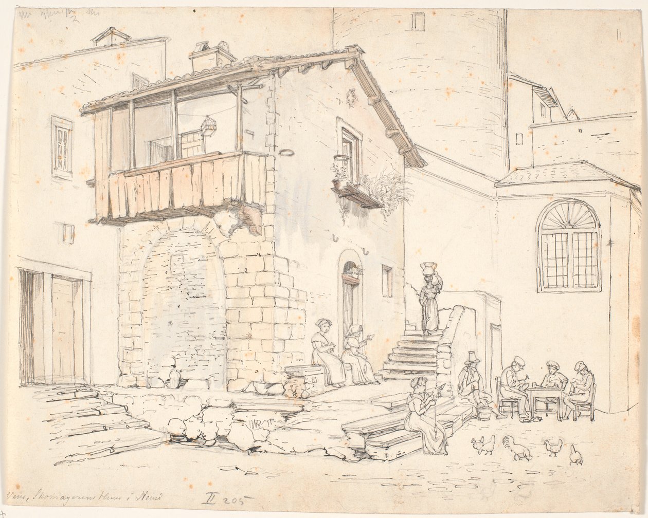 „Przyjaciel, dom szewca w Nemi” autorstwa Wilhelm Marstrand