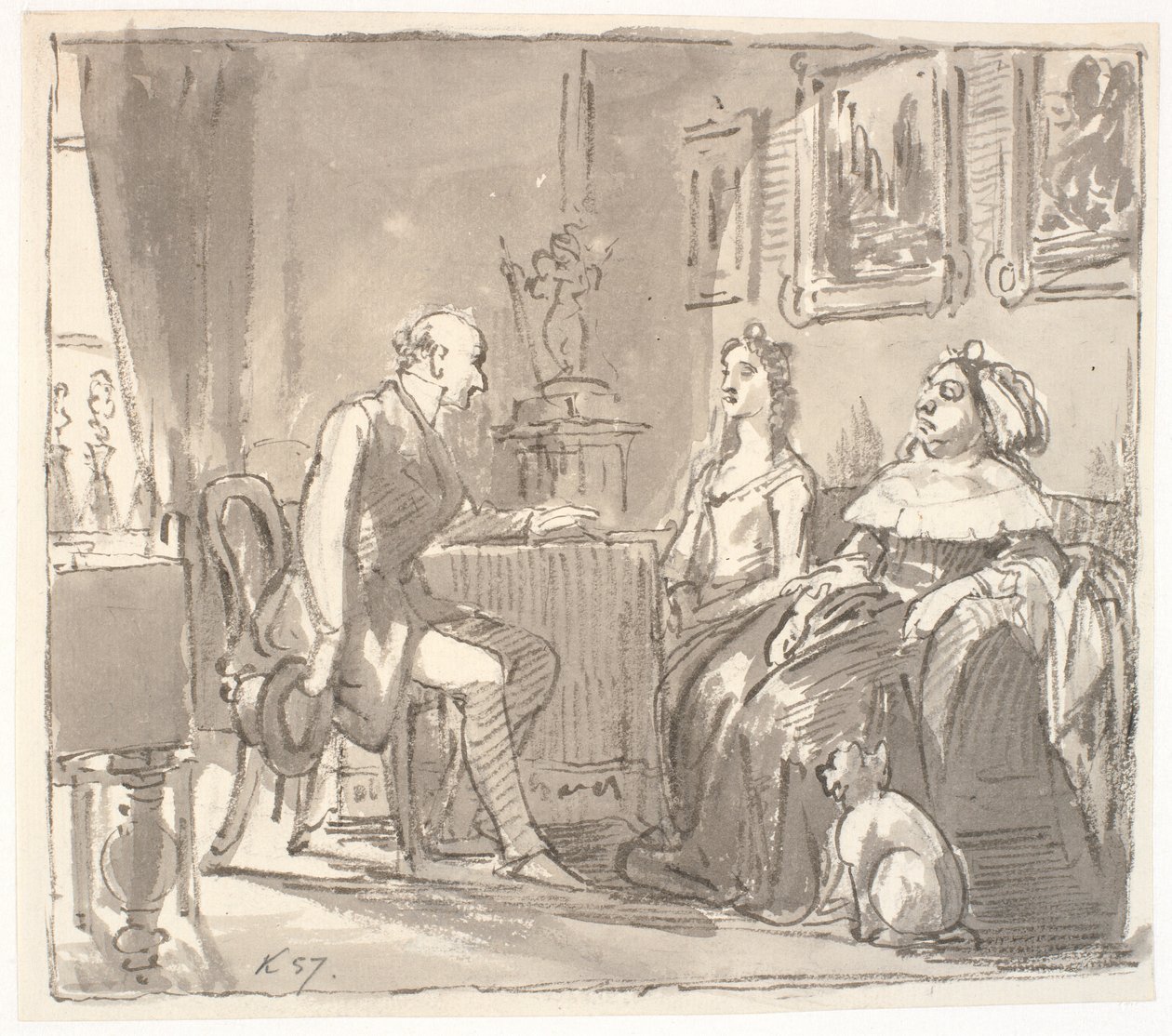 Odwiedź z jej łaską autorstwa Wilhelm Marstrand