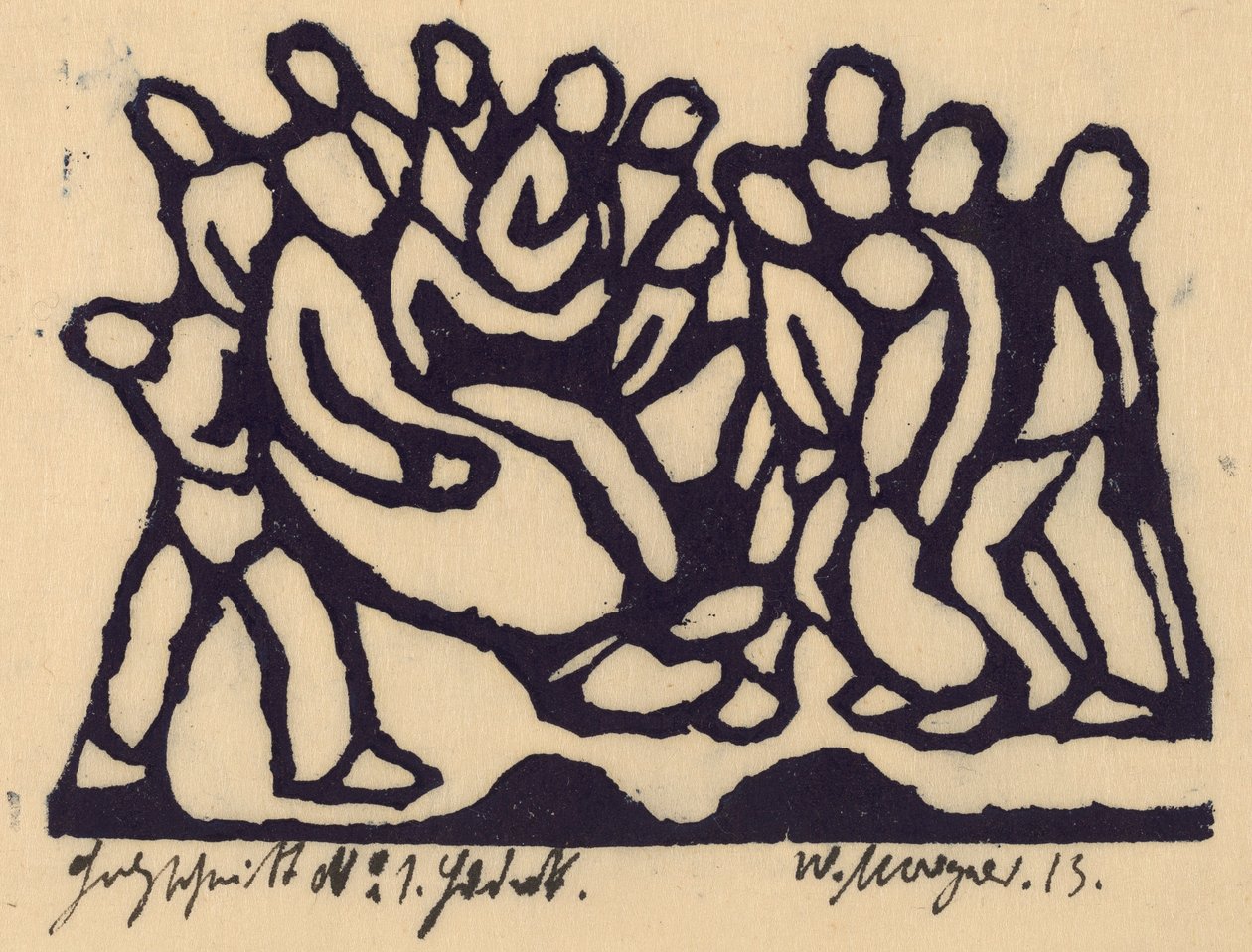 Chrystus przed Najwyższą Radą autorstwa Wilhelm Morgner