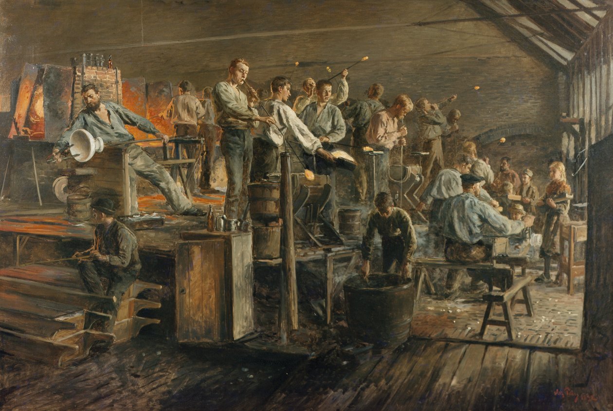 Fabryka szkła Hovik autorstwa Wilhelm Peters