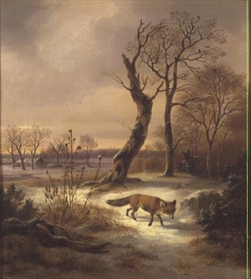 Lis w zimowej scenie autorstwa Wilhelm Reinhardt