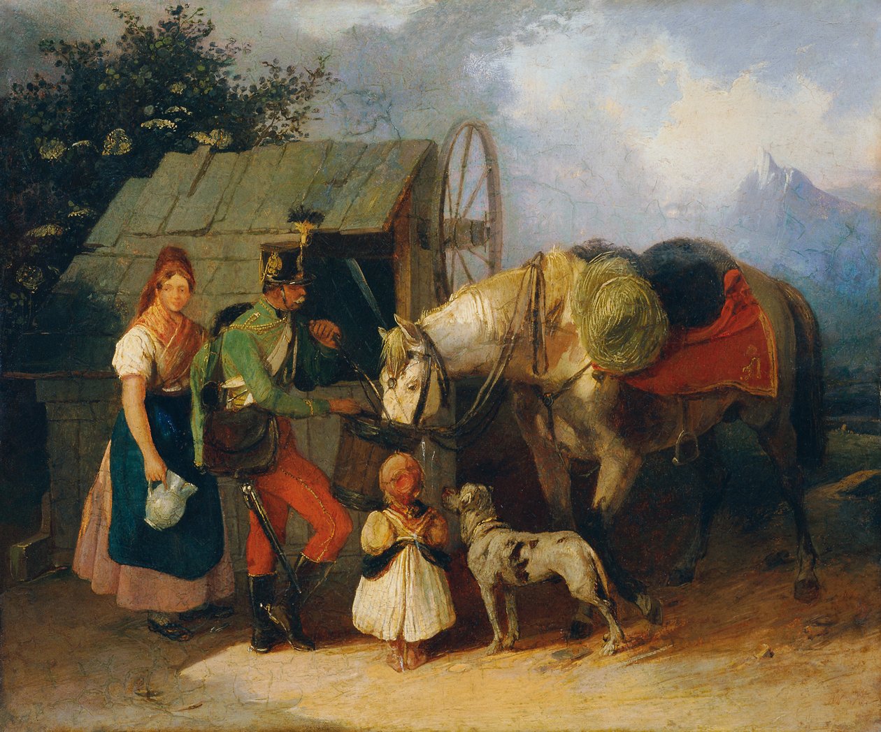 Husar am Brunnen autorstwa Wilhelm Richter