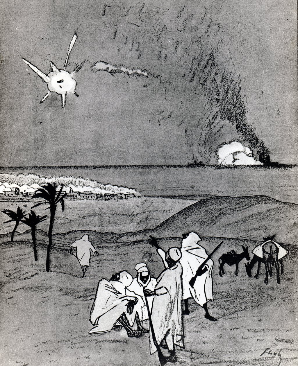 „Powiedz mi, bracie, czy to gwiazda betlejemska”, z magazynu „Simplicissimus” autorstwa Wilhelm Schulz