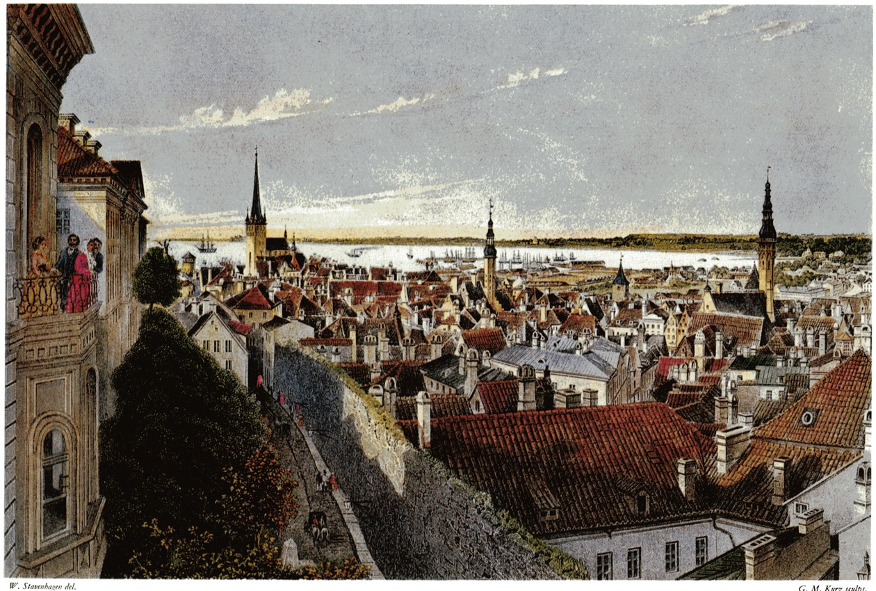Widok Revala, ok. 1855 autorstwa Wilhelm Siegfried Stavenhagen