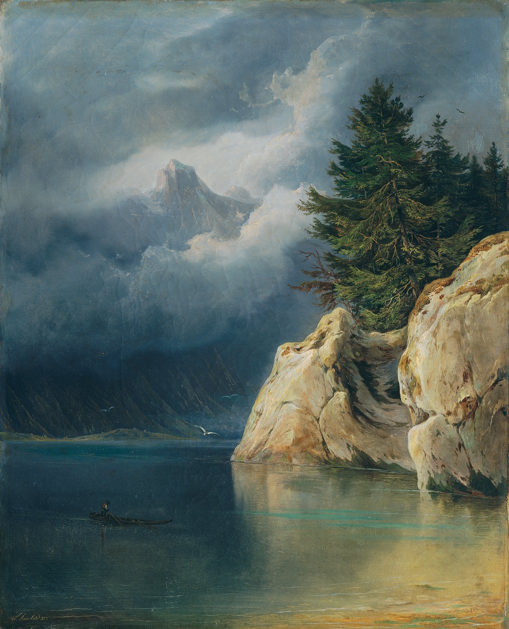 górskie jezioro autorstwa Wilhelm Steinfeld