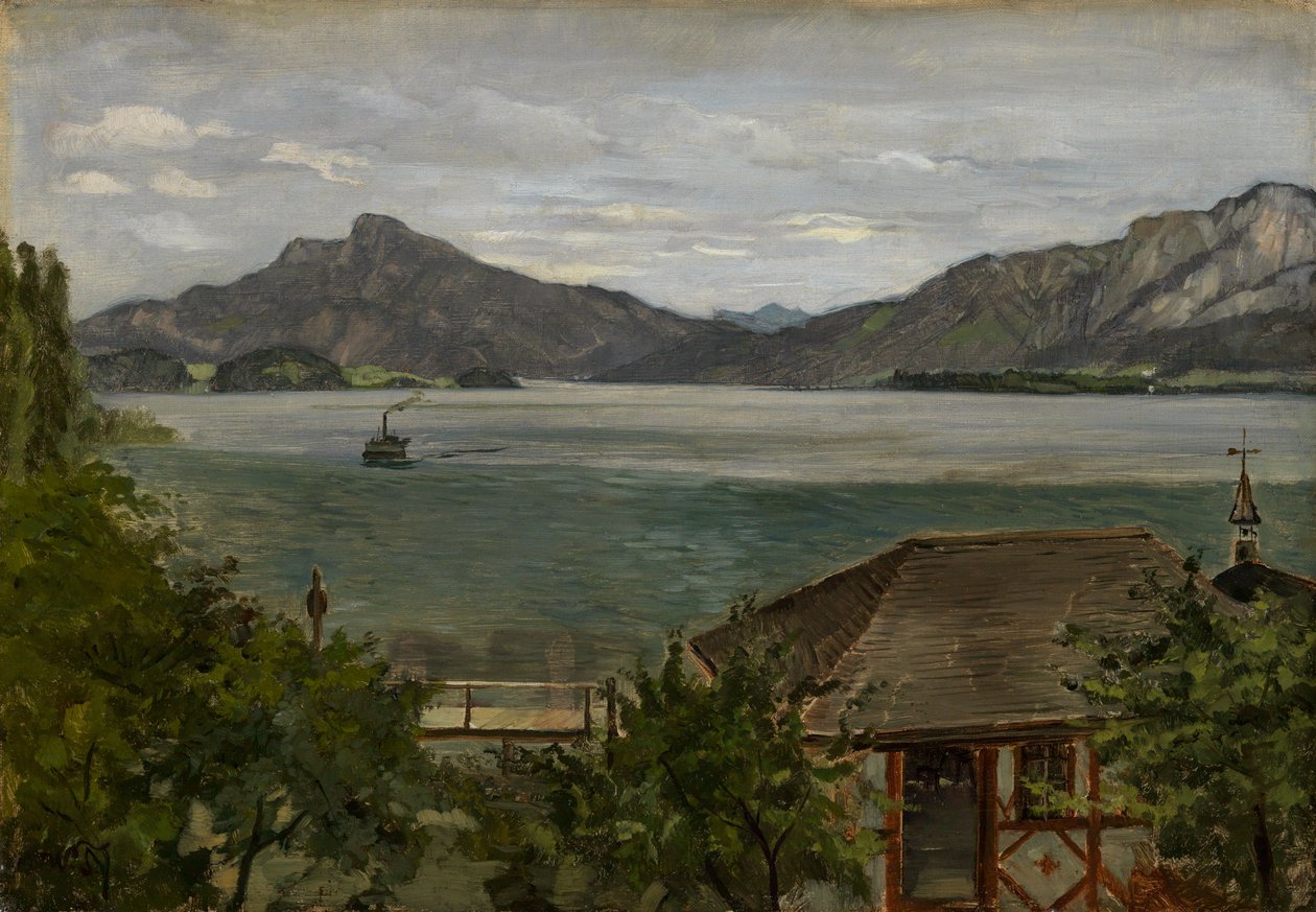 Nad jeziorem Mondsee autorstwa Wilhelm Trübner