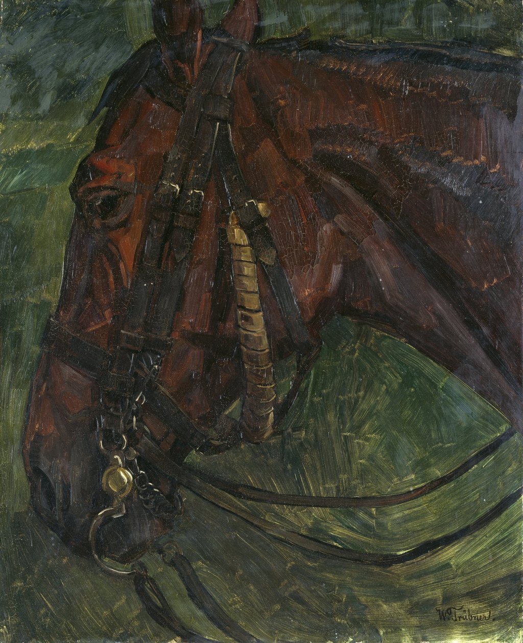 głowa konia autorstwa Wilhelm Trübner