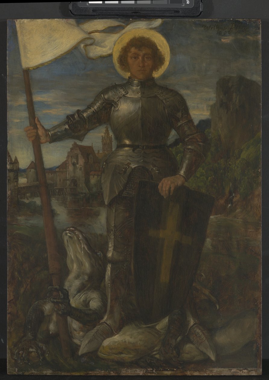 Św. Jerzy (olej na desce) autorstwa Wilhelm Von Diez