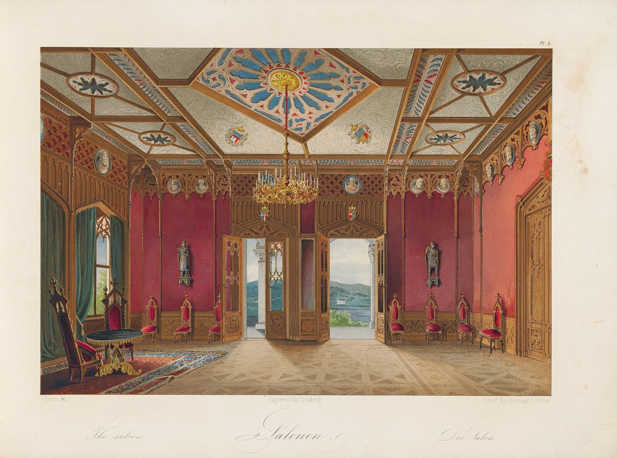 Salon Oscara, 1852 autorstwa Wilhelm von Hanno