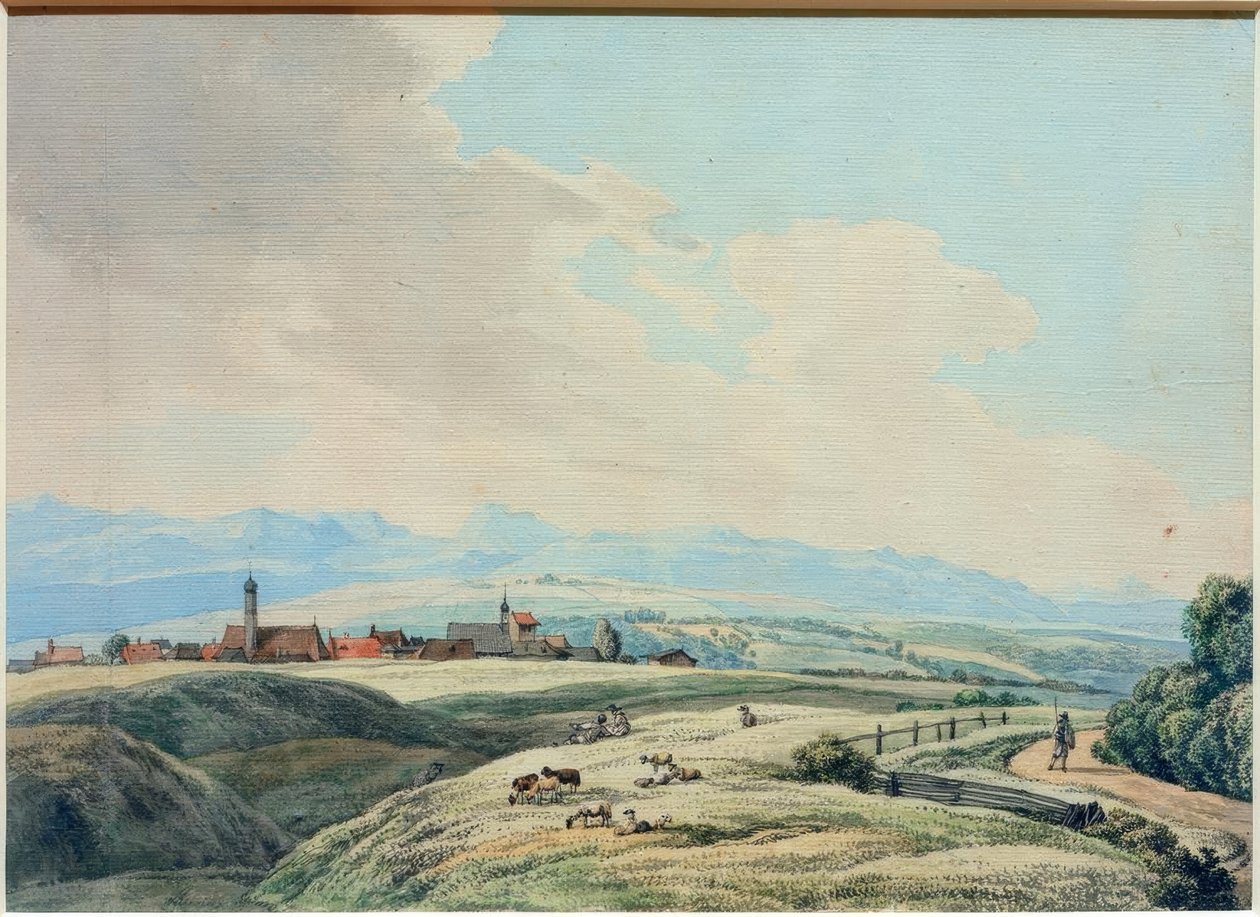 Widok na Weilheim autorstwa Wilhelm von Kobell