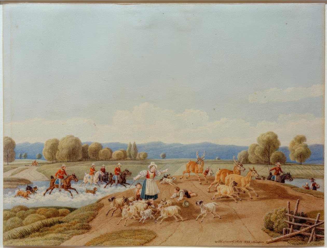 Polowanie na jelenie autorstwa Wilhelm von Kobell