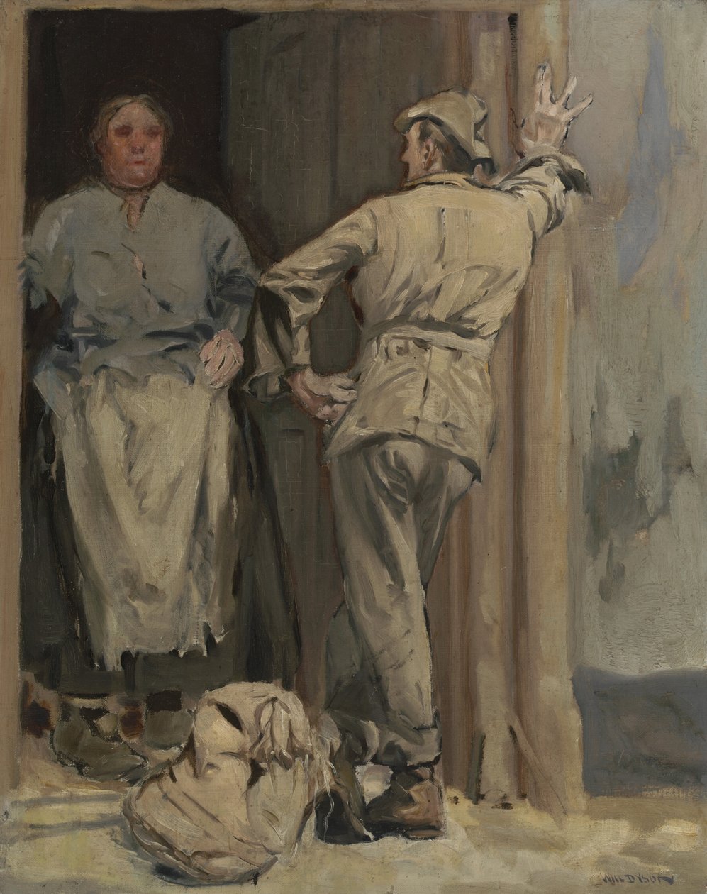 Batman (kompleksowa madame do prania), 1920 (olej na płótnie na desce) autorstwa Will Dyson