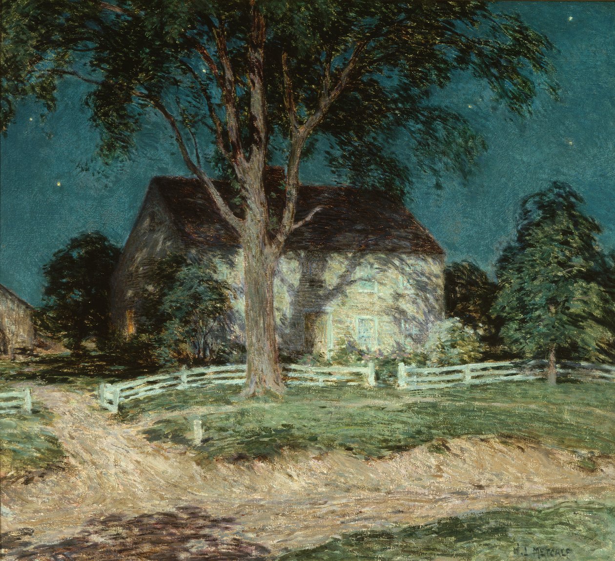 Old Homestead Connecticut, ok. 1914 (olej na płótnie) autorstwa Willard Leroy Metcalf
