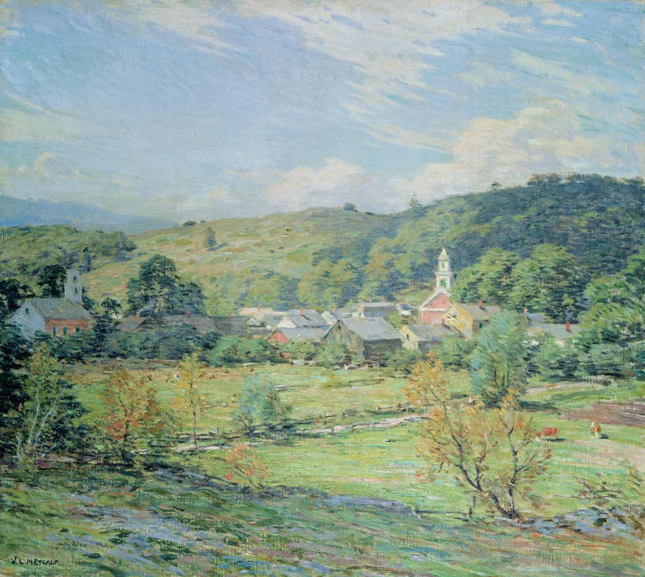 Wrześniowy poranek, Plainfield, New Hampshire autorstwa Willard Leroy Metcalf