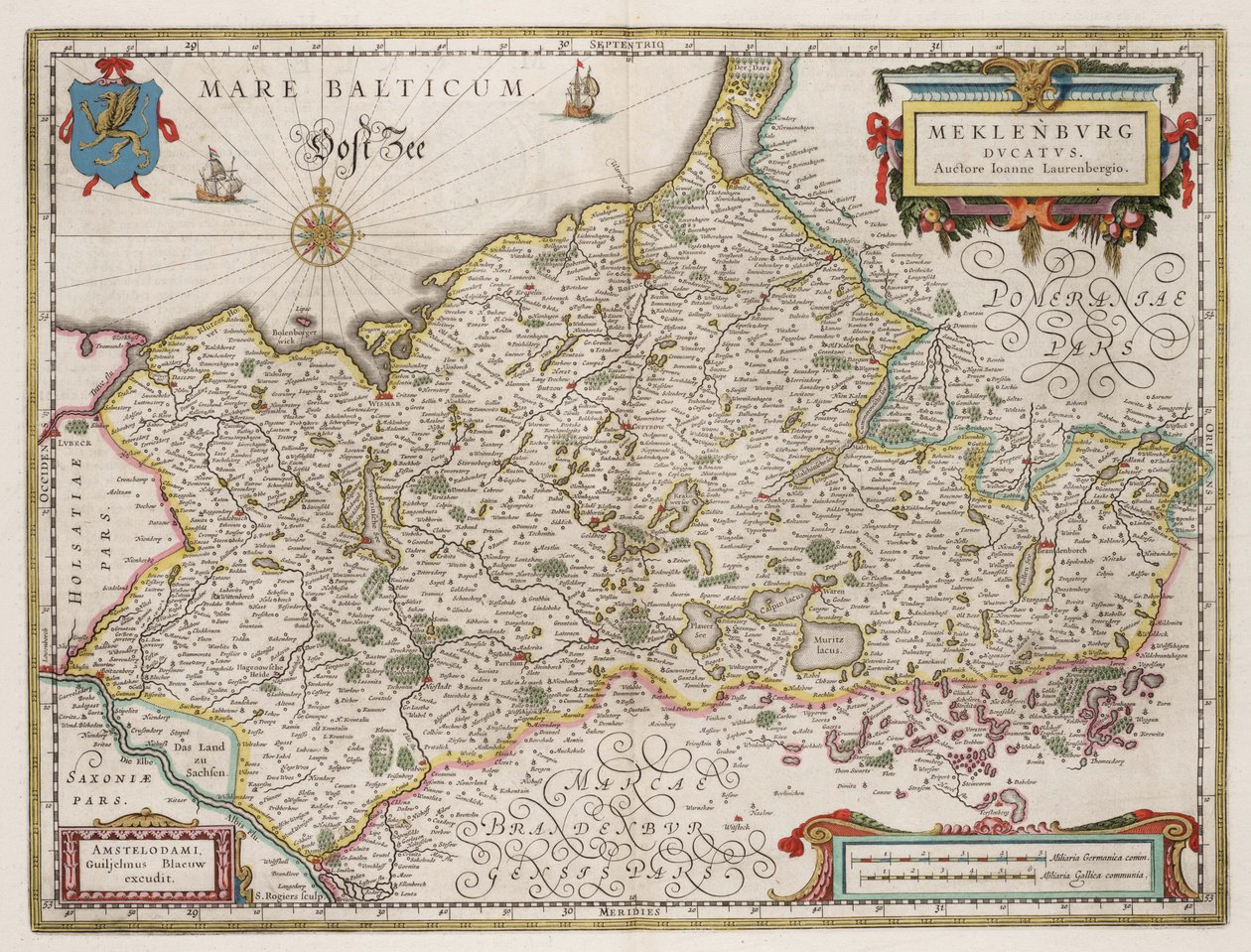 Księstwo Meklemburgii autorstwa Willem Janszoon Blaeu