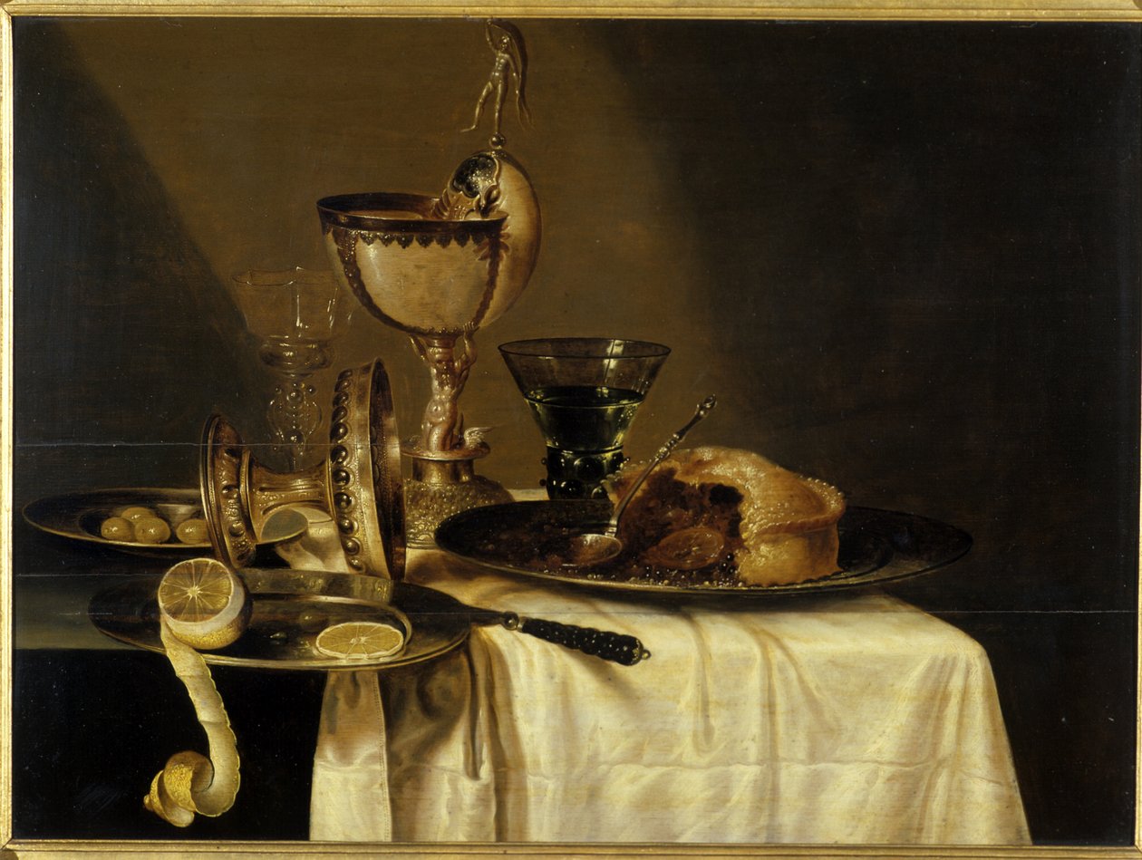 Martwa natura z Nautilus Czara, 1642 autorstwa Willem Claesz. Heda