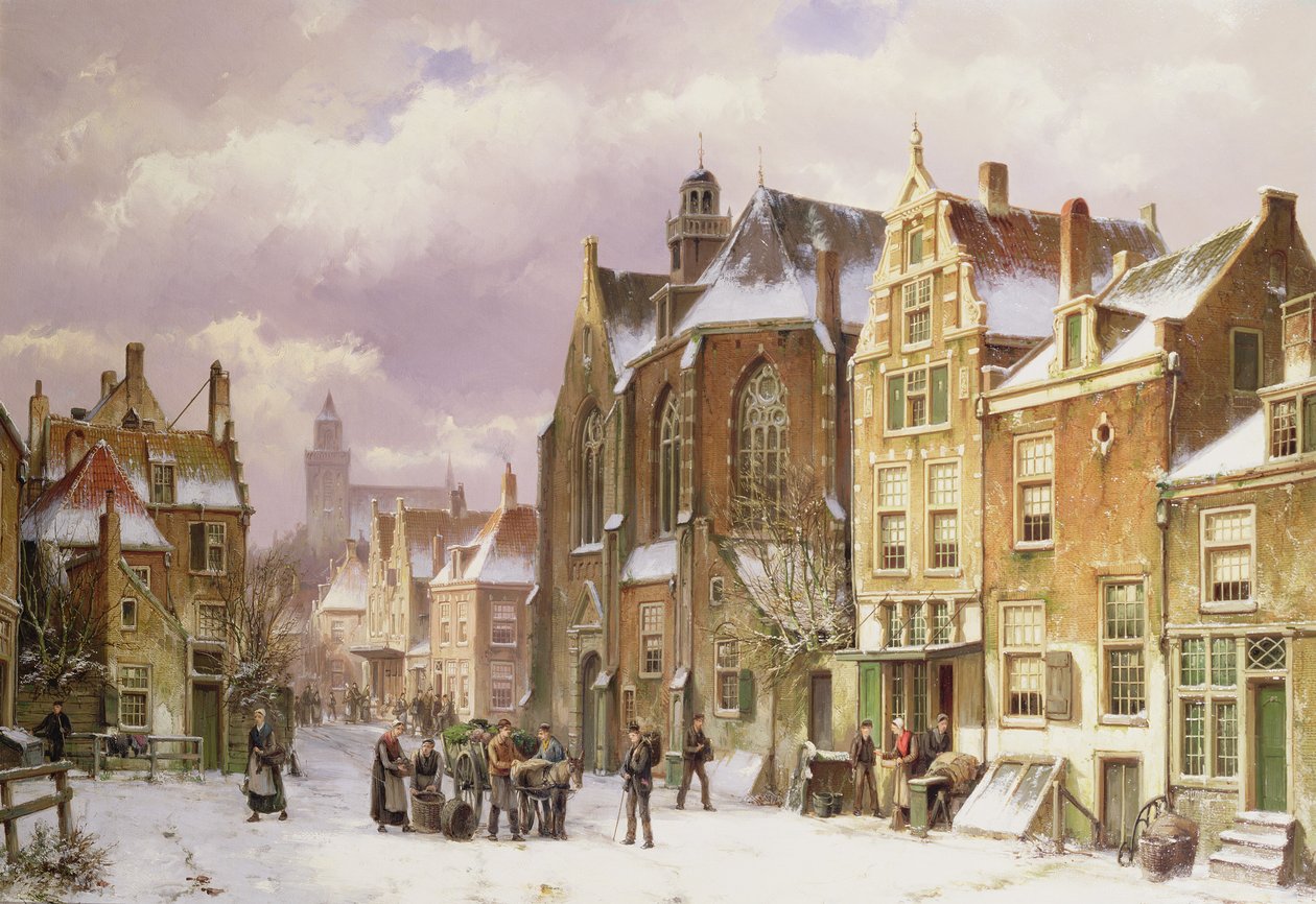 Śnieg w Amsterdamie autorstwa Willem Koekkoek