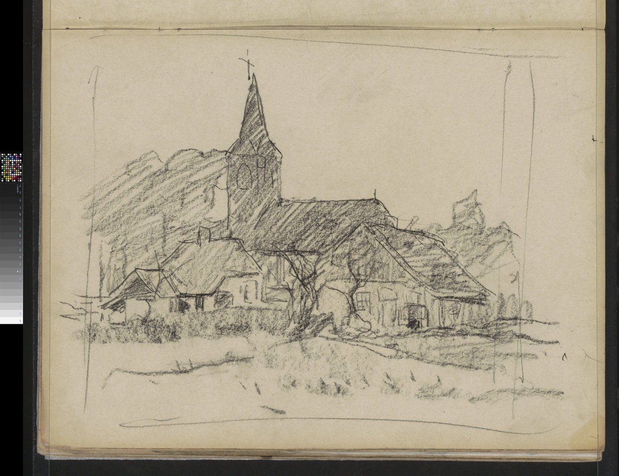 Widok na Diepenheim z Johanneskerk, Willem Witsen autorstwa Willem Arnoldus Witsen