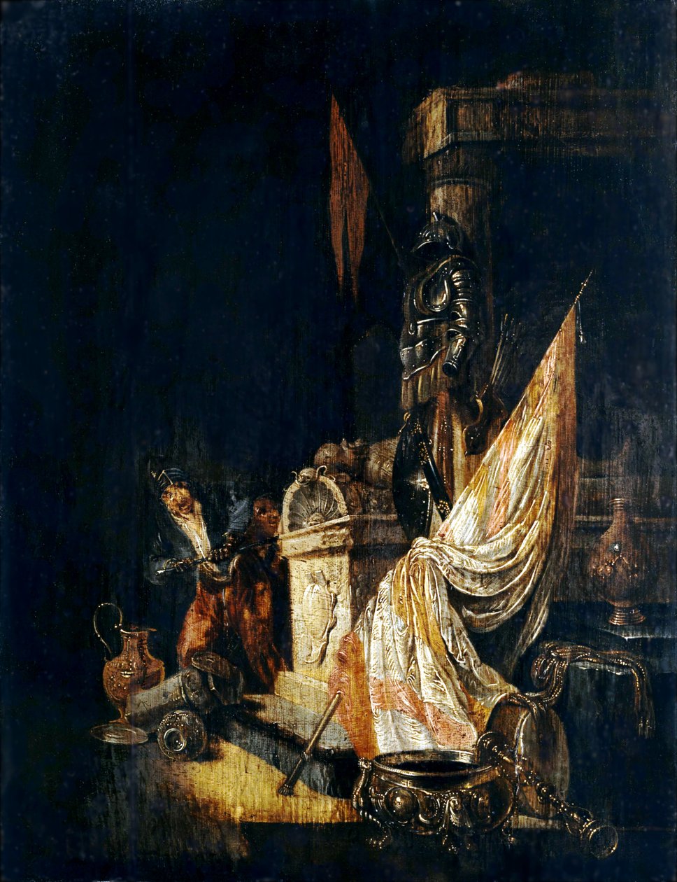 Rabuś w marmurowym sarkofagu (Alegoria Vanitas) autorstwa Willem de Poorter