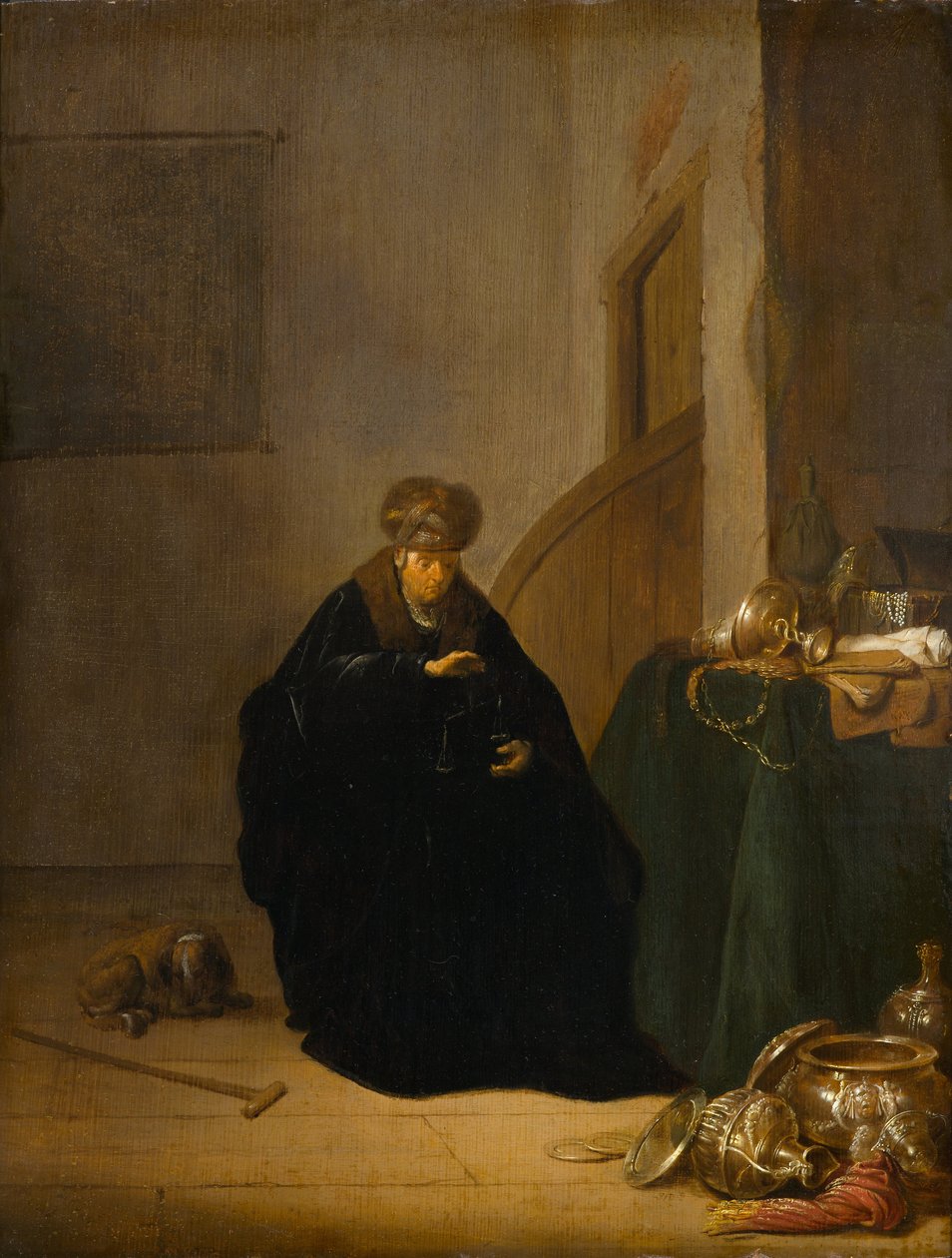 Waga złota autorstwa Willem de Poorter
