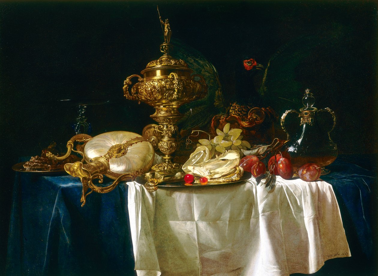 Martwa natura z wazonów i owoców autorstwa Willem van Aelst