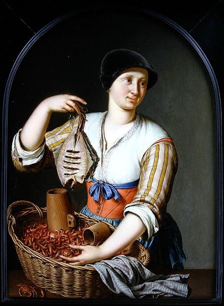Żona Ryba, 1725 autorstwa Willem Van Mieris