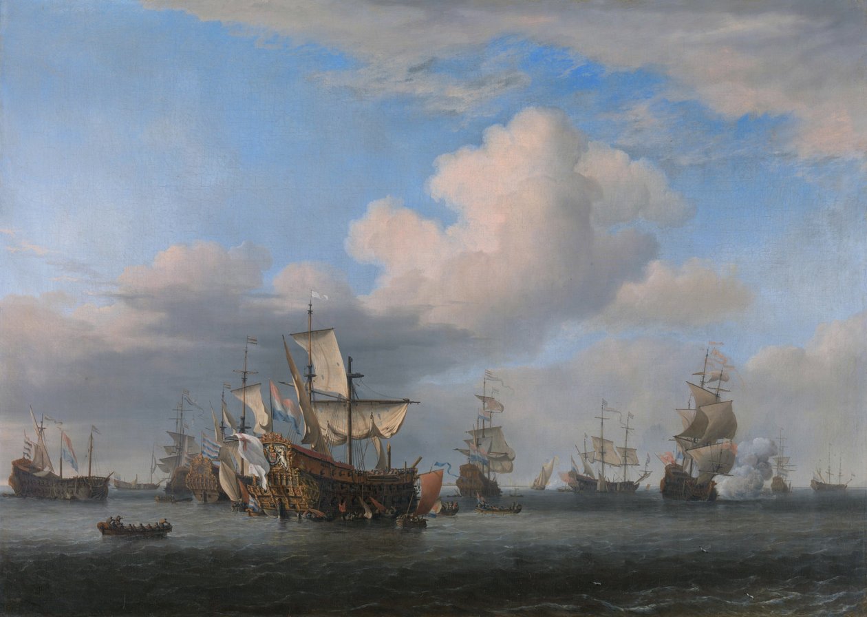 Cztery dni Bitwa autorstwa Willem van de Velde the Younger