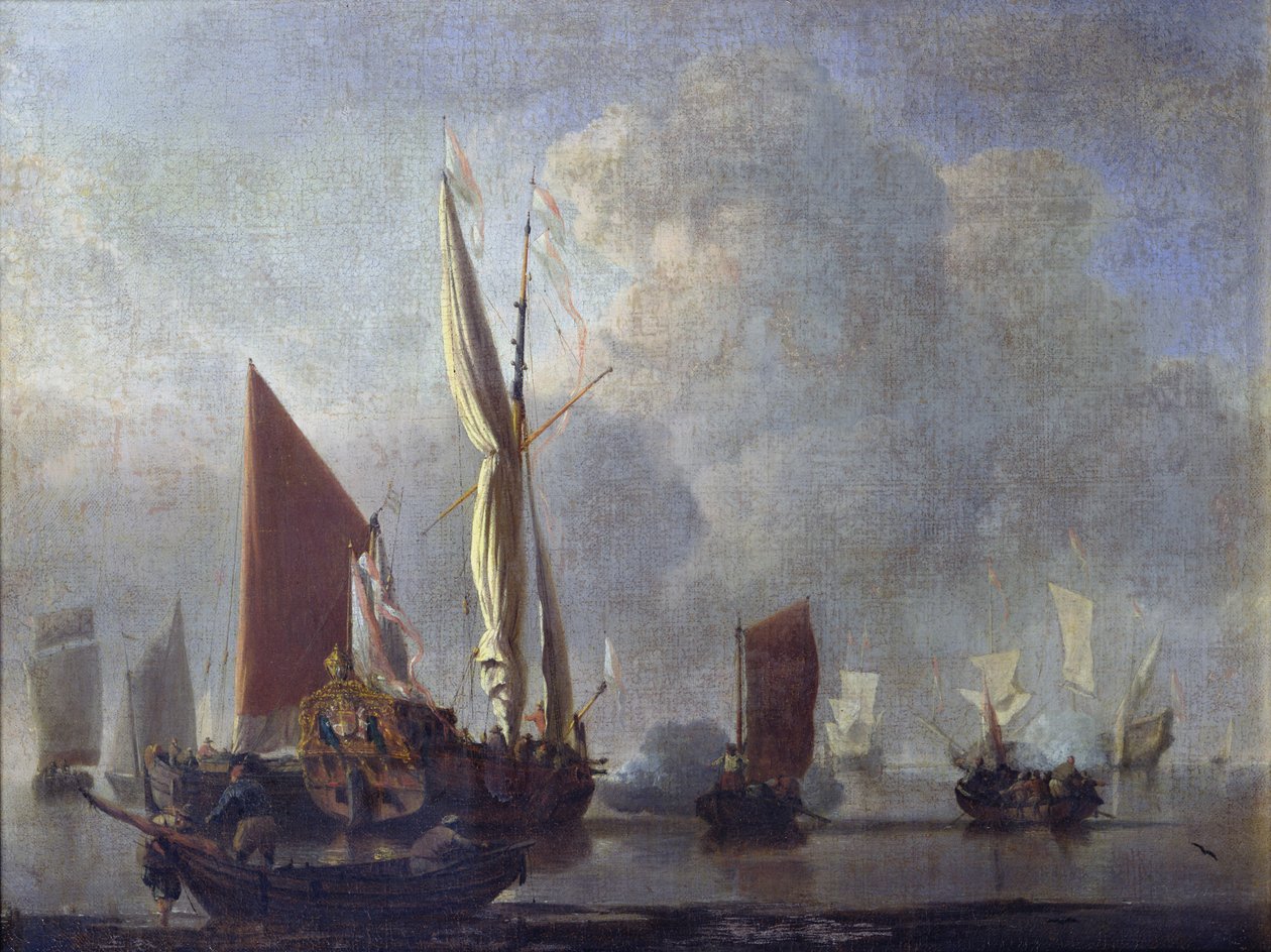 Bitwa morska autorstwa Willem van de Velde the Younger