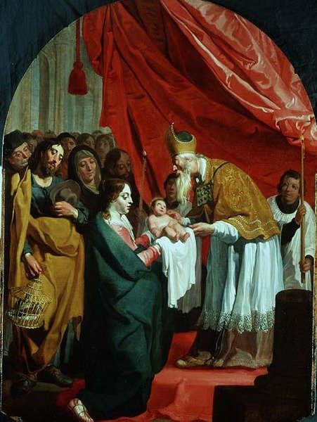 Prezentacja w świątyni (panel) autorstwa Willem van the Elder Herp