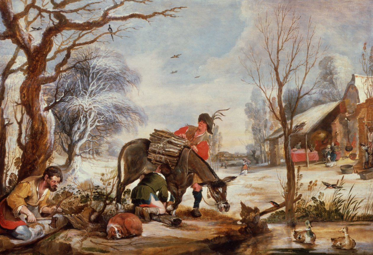 Zimowa scena autorstwa Willem van the Elder Herp