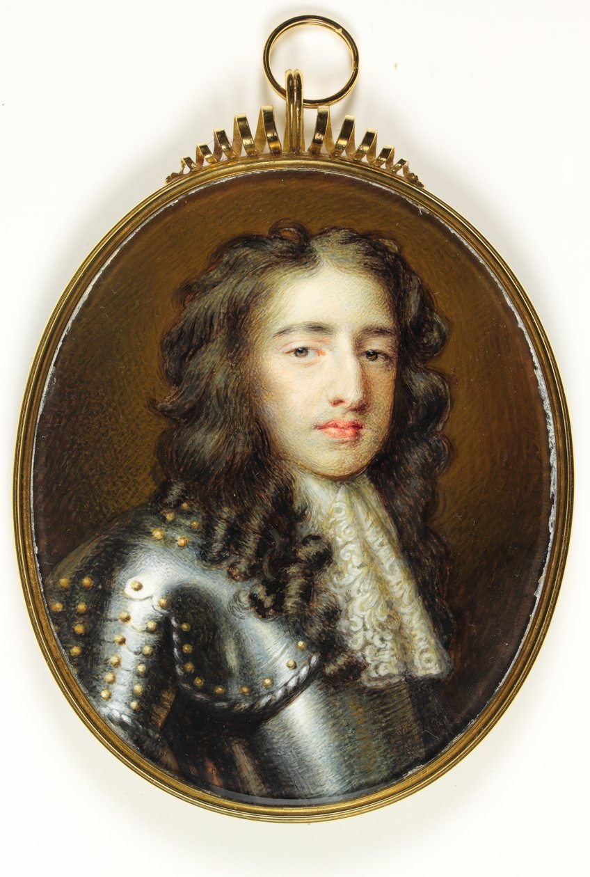 William Prince of Orange, później król Wilhelm III (akwarela na kości słoniowej) autorstwa Willem (after) Wissing