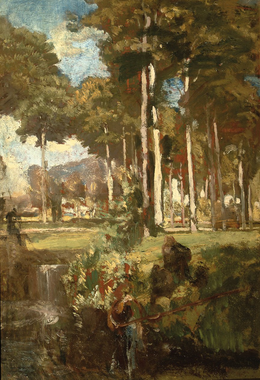 Berkenbos (olej na panelu) autorstwa Willem Adriaan van Konijnenburg