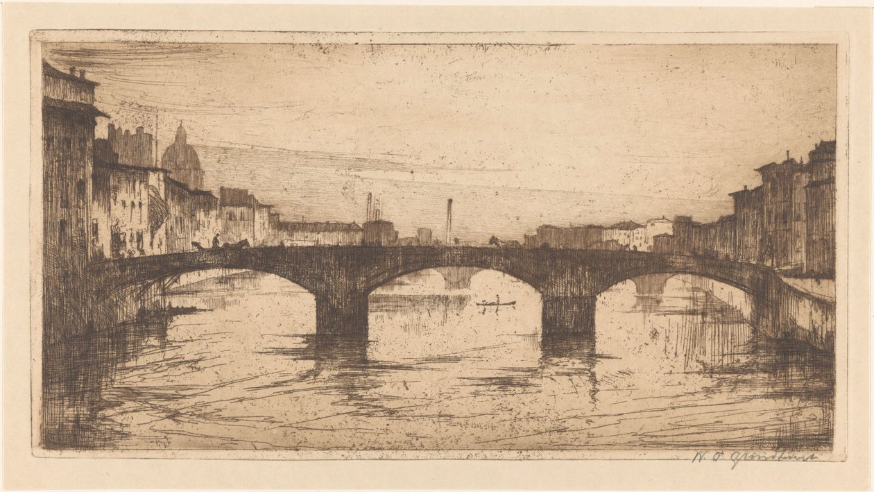 Firenze (tytuł oryginalny) autorstwa Willem Adrianus Grondhout (signed by artist)