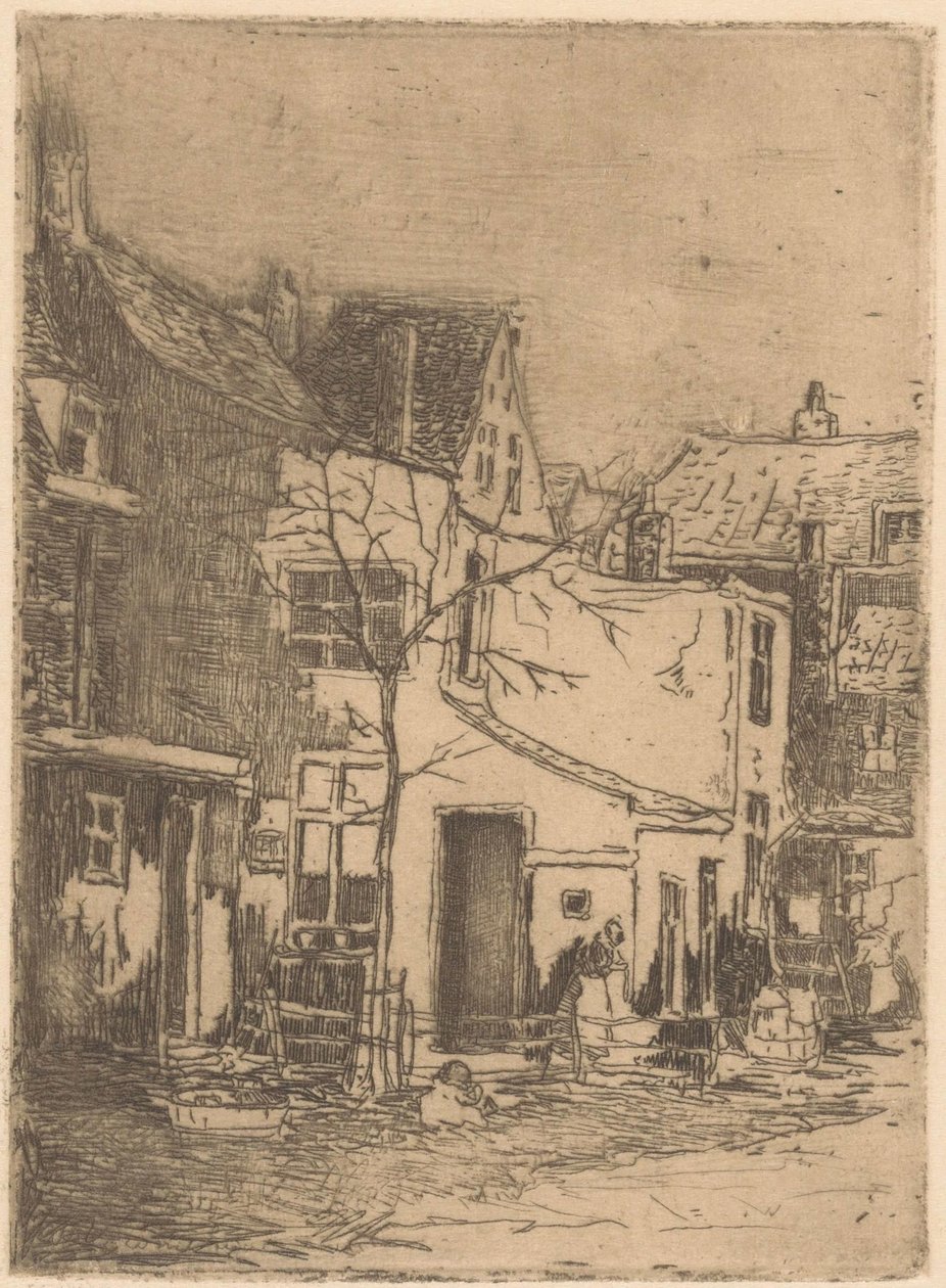 Domy w Rijswijk autorstwa Willem Adrianus Grondhout (signed by artist)