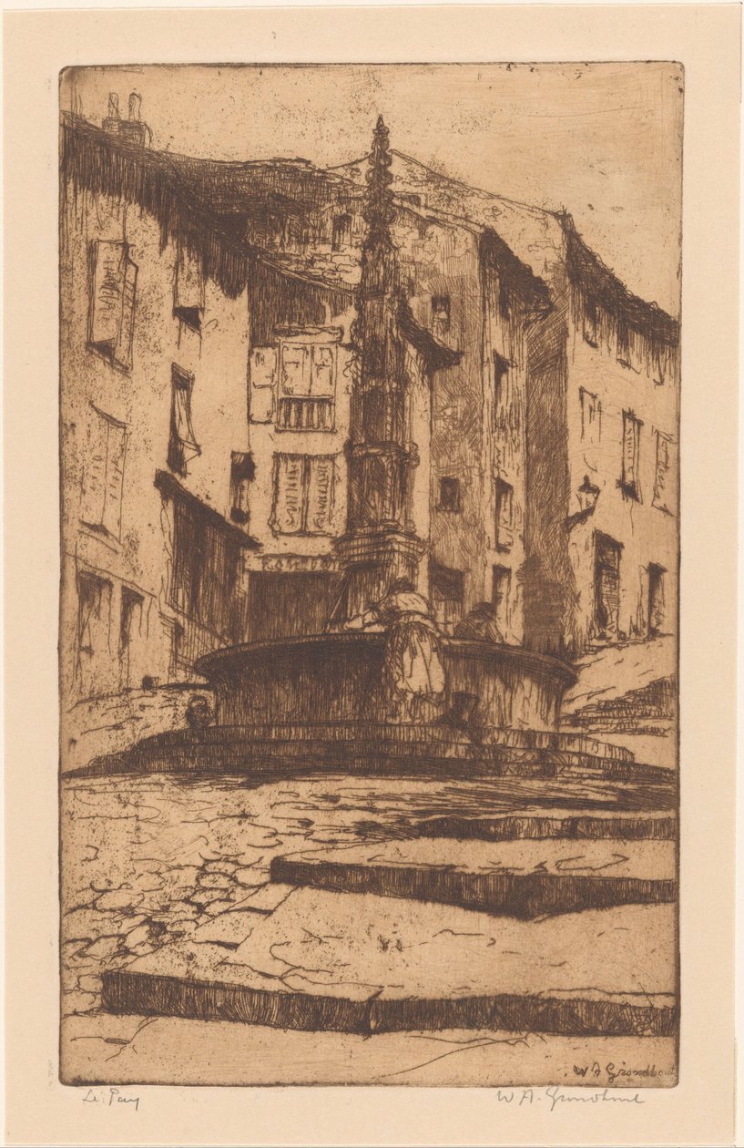 Le Puy (oryginalny tytuł na obiekcie) autorstwa Willem Adrianus Grondhout (signed by artist)
