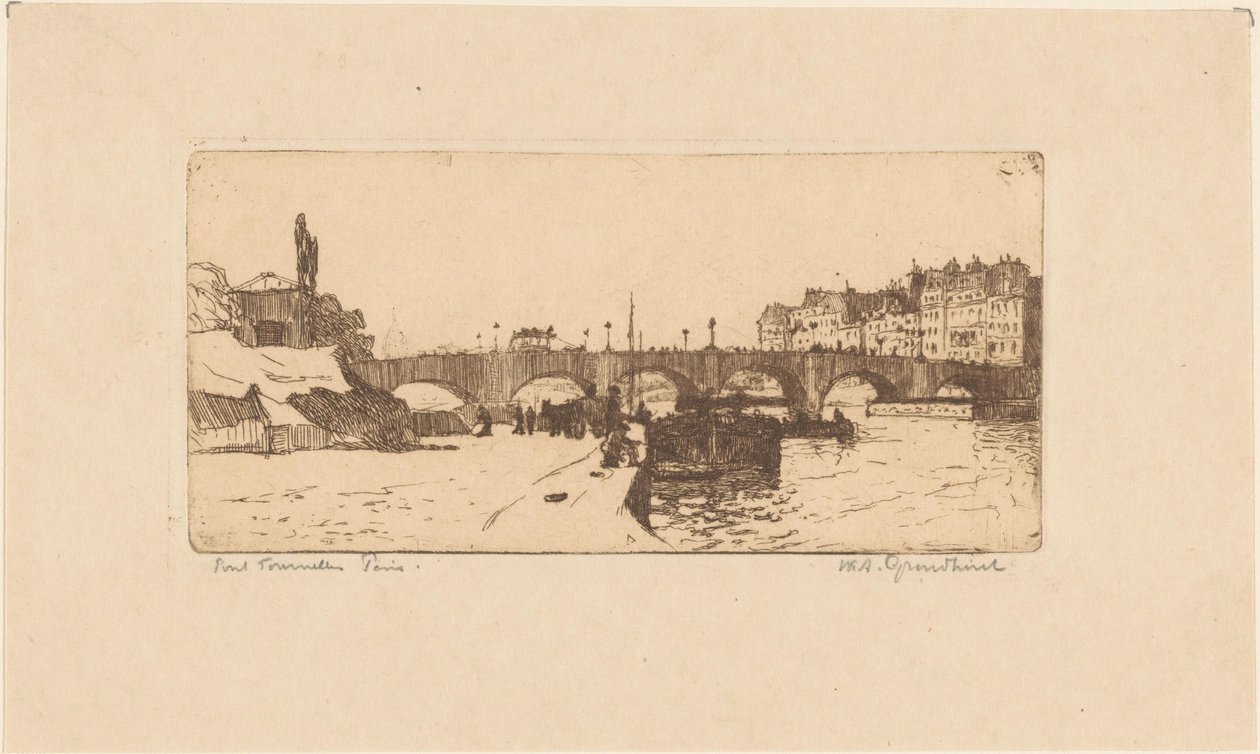 Pont de la Tournelle w Paryżu autorstwa Willem Adrianus Grondhout (signed by artist)