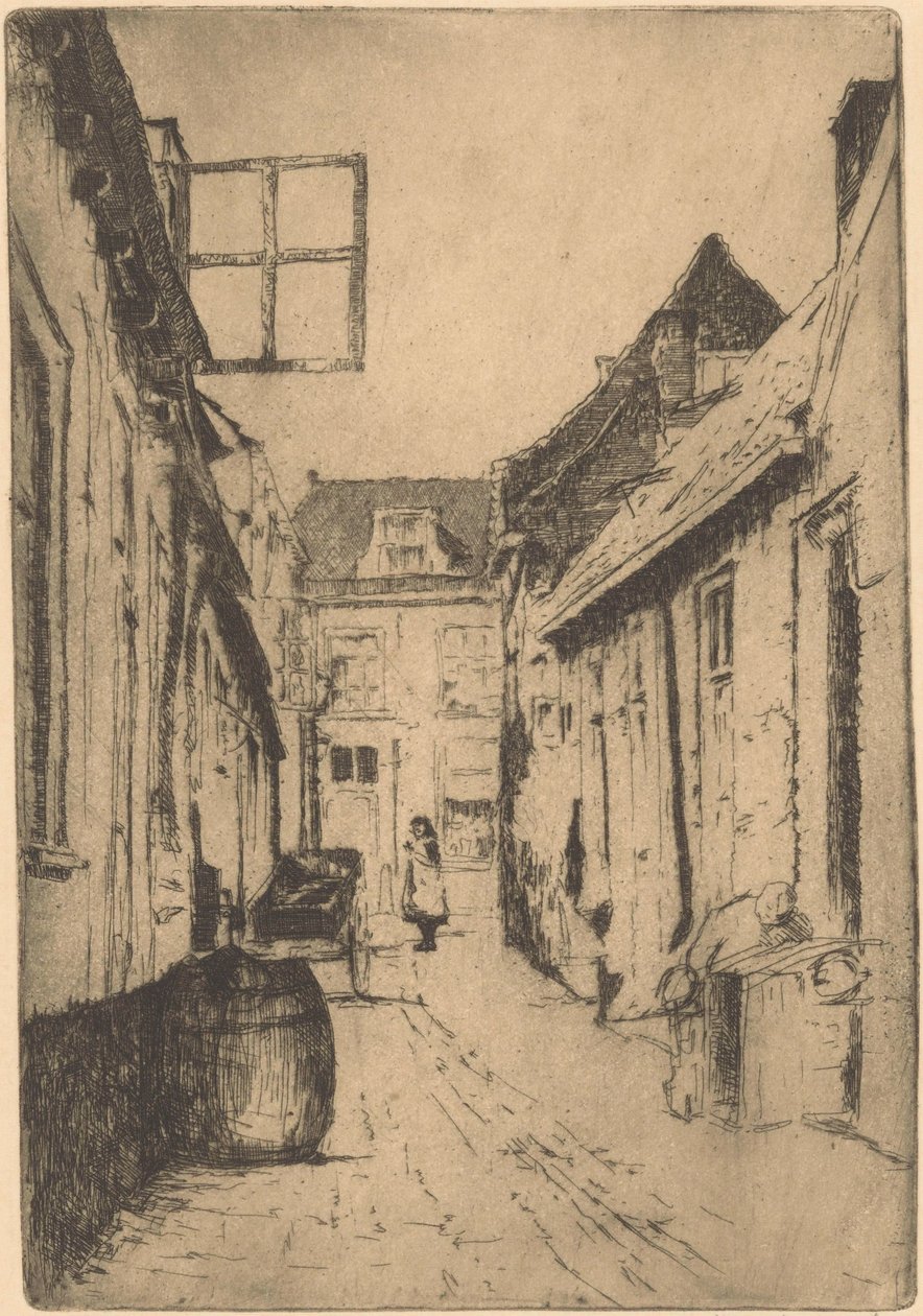 Ulica w Voorburgu (oryginalny tytuł na obiekcie) autorstwa Willem Adrianus Grondhout (signed by artist)