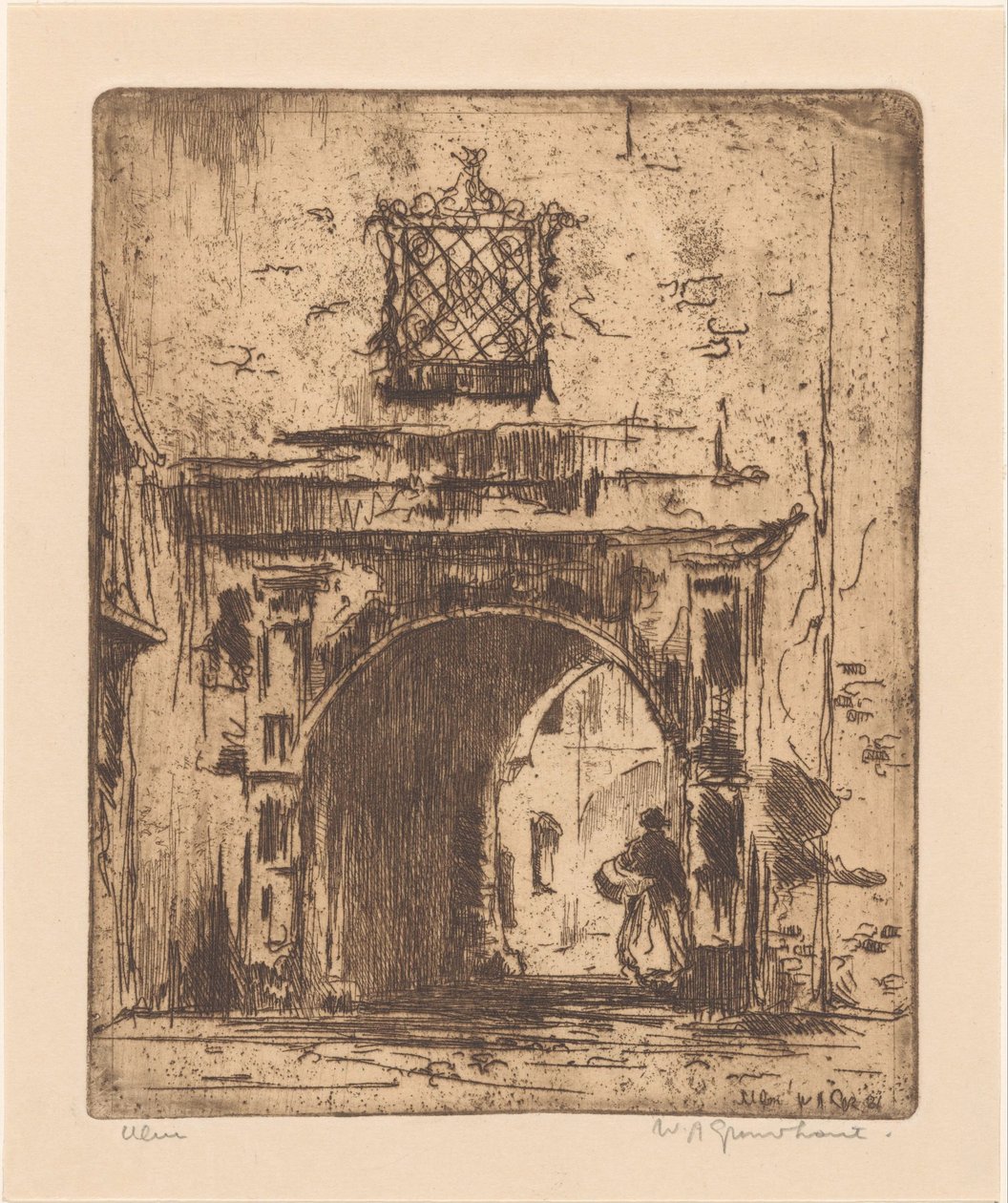Ulm (oryginalny tytuł na obiekcie) autorstwa Willem Adrianus Grondhout (signed by artist)