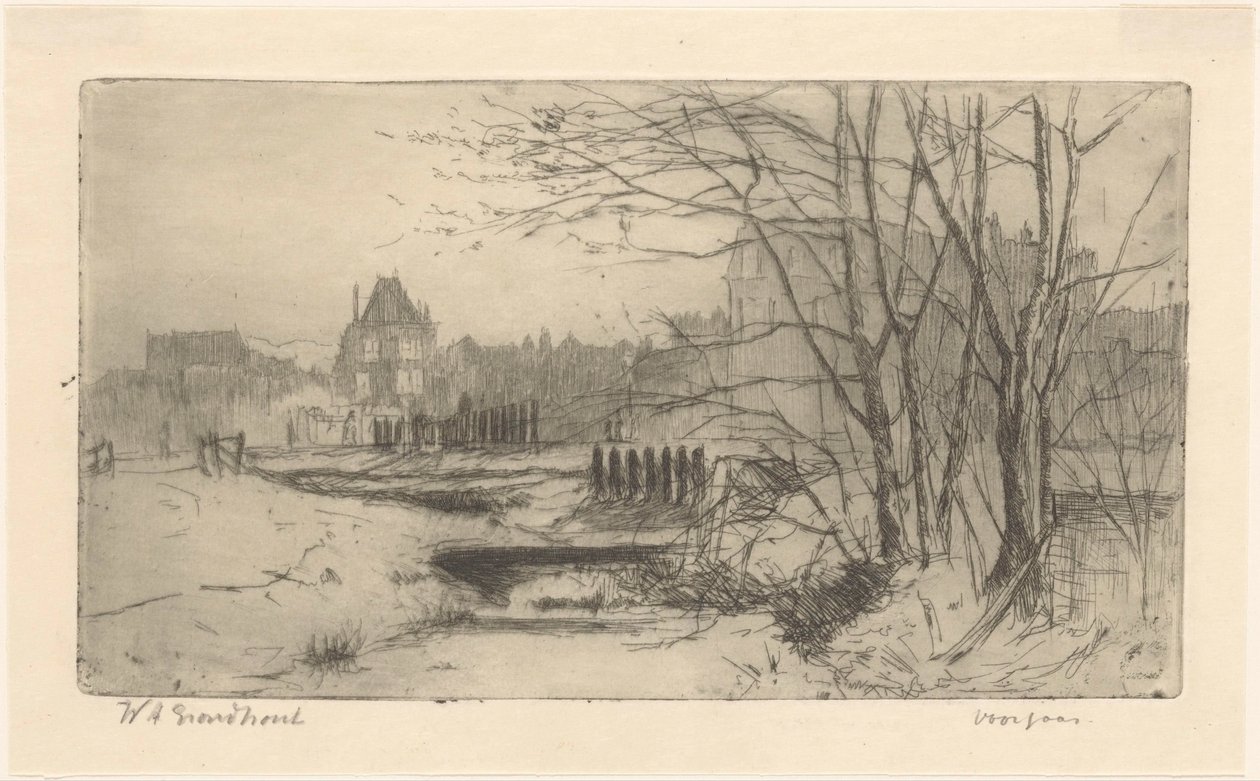 Wiosna (oryginalny tytuł na obiekcie) autorstwa Willem Adrianus Grondhout (signed by artist)