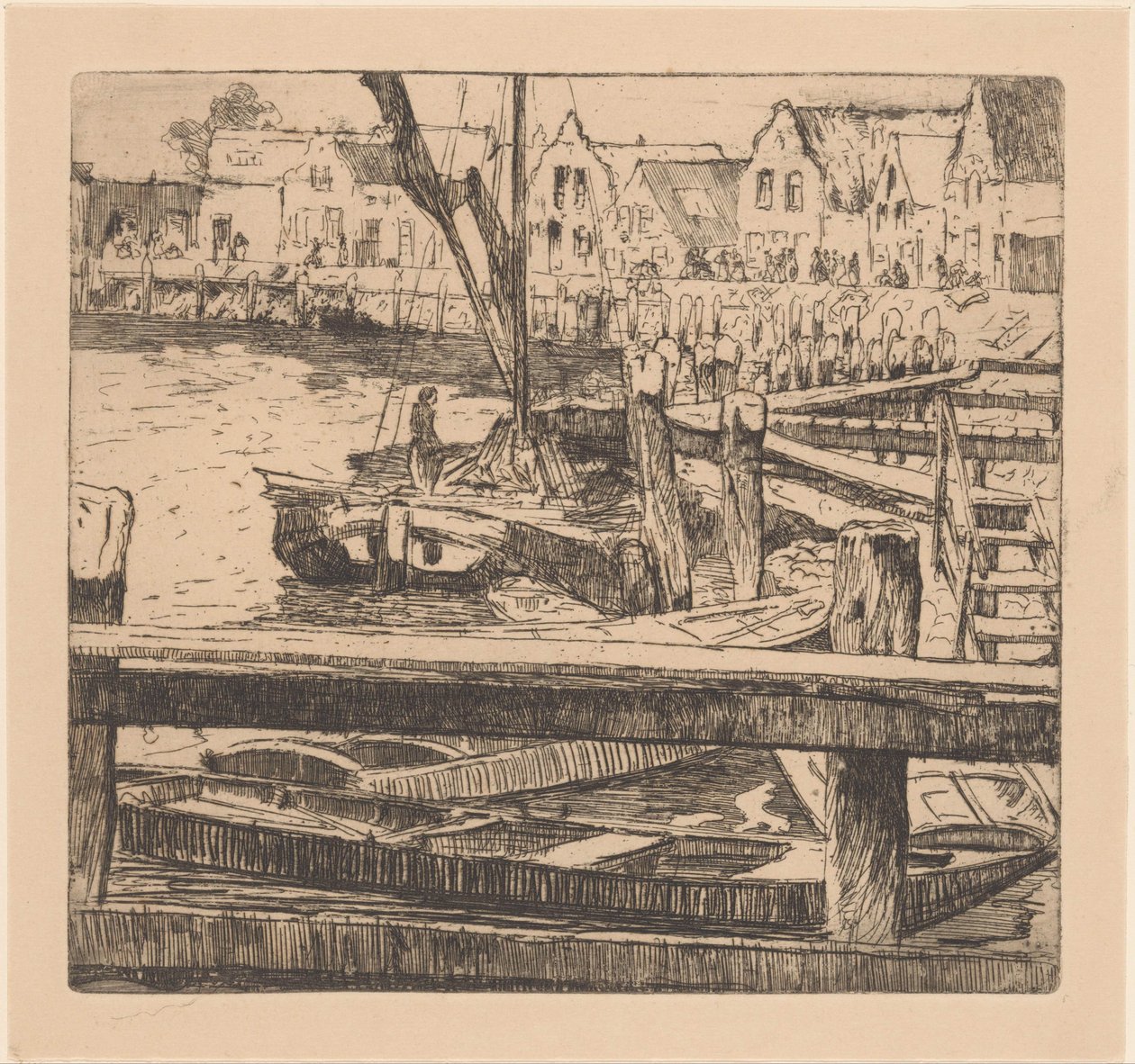 Port Volendam autorstwa Willem Adrianus Grondhout