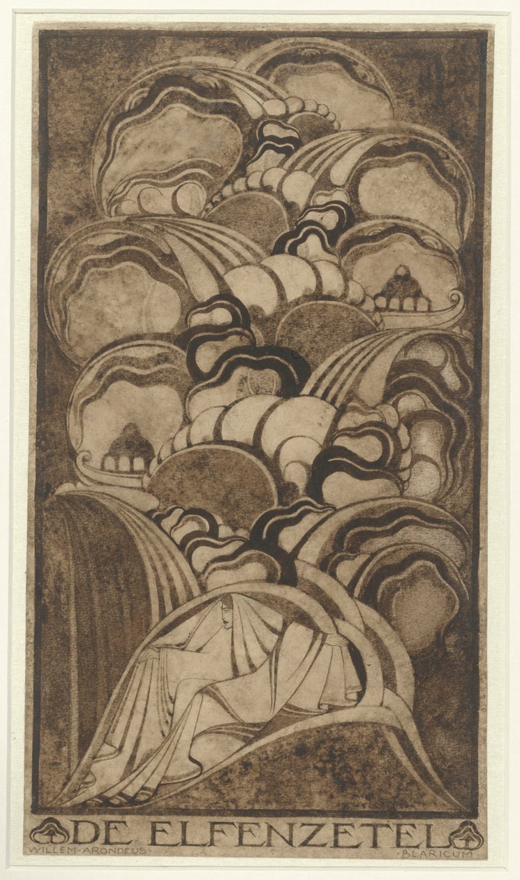 De Elfenzetel (oryginalny tytuł na obiekcie) autorstwa Willem Arondéus (signed by artist)